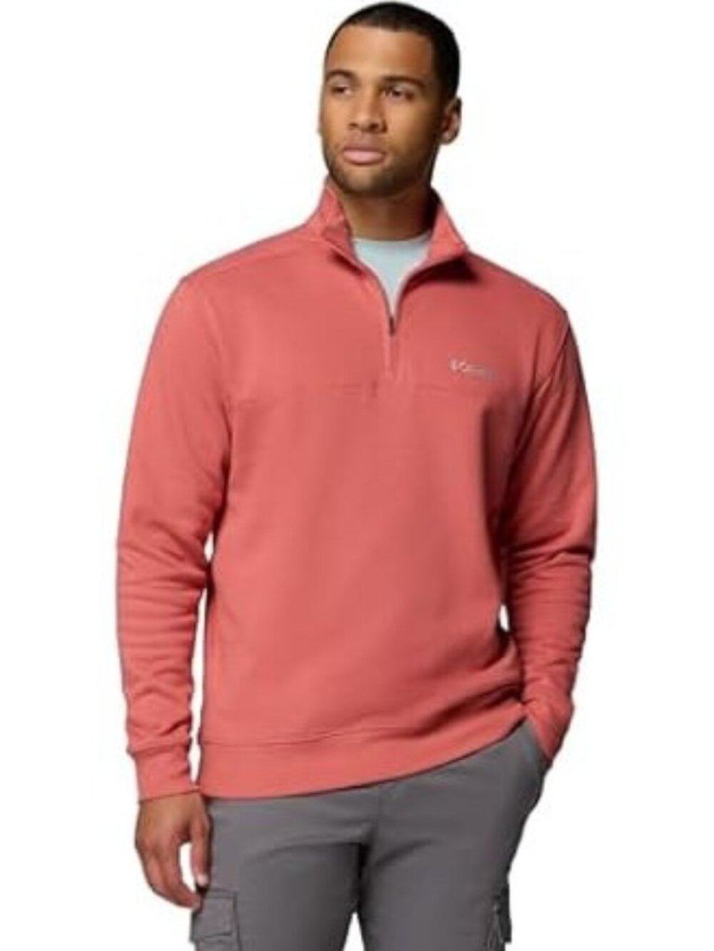 Columbia Hart Mountain II Half Zip Fleece Pullover – Men's 2XL – Washed Red Heat